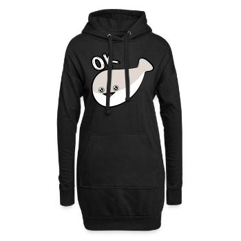 Sacabambaspis Visage Poisson Meme - Sweat-shirt à capuche long Femme - noir - Devant