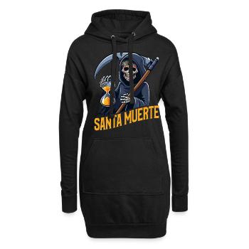 Santisima Muerte Dia De Los Muertos Mexicain - Sweat-shirt à capuche long Femme - noir - Devant
