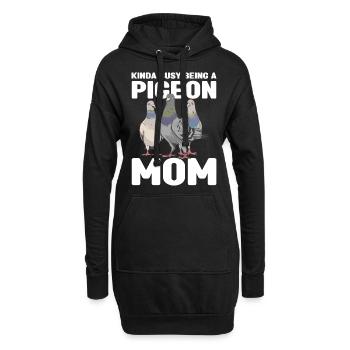 Taubenzucht | Taube Taubenzüchter Shirt Geschenk - Hoodie-Kleid - Schwarz - Vorne