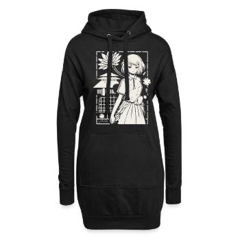 Manga animé japonais : Sakura Girl - Sweat-shirt à capuche long Femme - noir - Devant