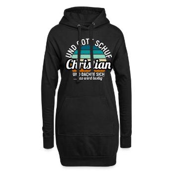 Christopher - Hoodie-Kleid - Schwarz - Vorne