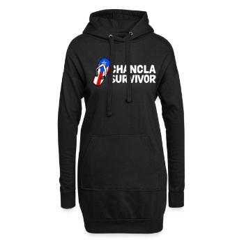 La Chancla Puerto Ricanische Flagge Puerto Rico - Hoodie-Kleid - Schwarz - Vorne