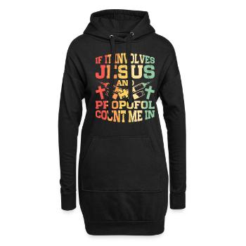 Anesthésiologie Jésus Et Propofol - Sweat-shirt à capuche long Femme - noir - Devant