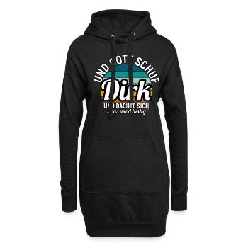 Dominik - Hoodie-Kleid - Schwarz - Vorne