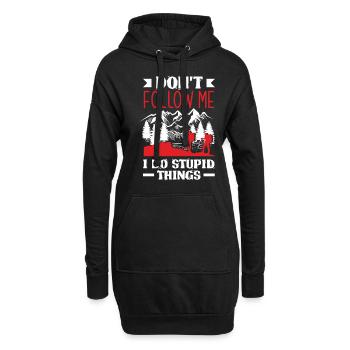 Cadeau de randonnée drôle - Sweat-shirt à capuche long Femme - noir - Devant
