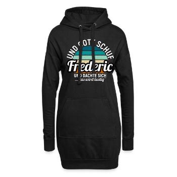 Frederic - Hoodie-Kleid - Schwarz - Vorne