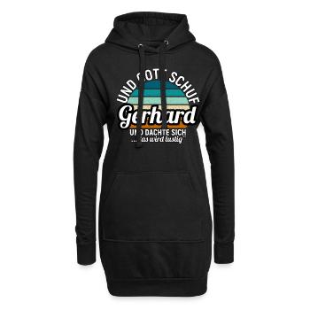 Gerhard - Hoodie-Kleid - Schwarz - Vorne