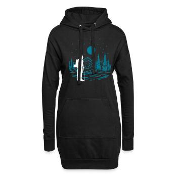 Cadeau de randonnée drôle - Sweat-shirt à capuche long Femme - noir - Devant