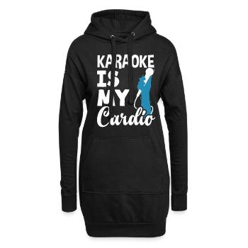 Chanteur de karaoké Chanteur de karaoké Musique - Sweat-shirt à capuche long Femme - noir - Devant