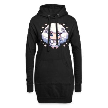 Signe astrologique Vierge Kawaii personnage cadeau d’anniversaire - Sweat-shirt à capuche long Femme - noir - Devant
