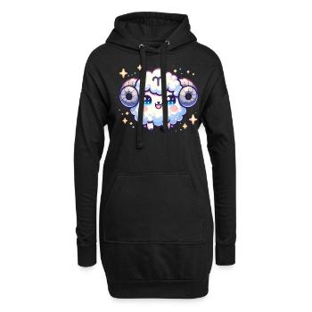 Bélier signe du zodiaque Kawaii personnage Birthdayd - Sweat-shirt à capuche long Femme - noir - Devant