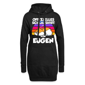 Offizielles Schlafshirt Von Eugen - Hoodie-Kleid - Schwarz - Vorne