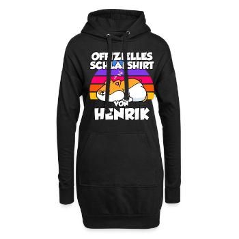 Offizielles Schlafshirt Von Henrik - Hoodie-Kleid - Schwarz - Vorne