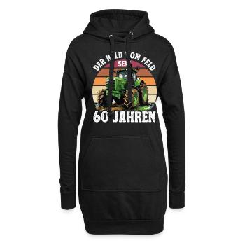 Der held Vom Feld Traktor 28 Geburtstag - Hoodie-Kleid - Schwarz - Vorne