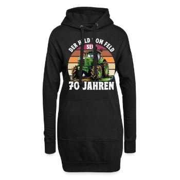 Der held Vom Feld Traktor 28 Geburtstag - Hoodie-Kleid - Schwarz - Vorne