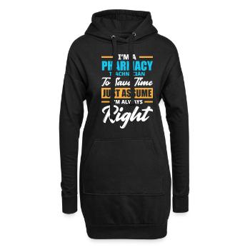Apotheker Apothekerin Apotheke Geschenk - Hoodie-Kleid - Schwarz - Vorne