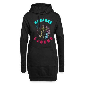 Chanteur de karaoké Chanteur de karaoké Musique - Sweat-shirt à capuche long Femme - noir - Devant