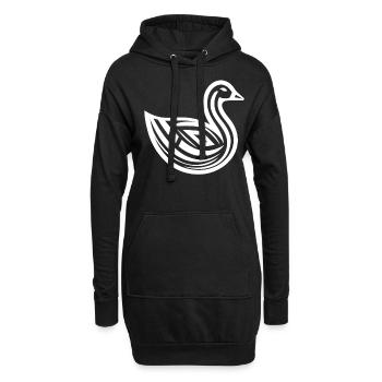 Zodiaque amérindien d’oie - Sweat-shirt à capuche long Femme - noir - Devant