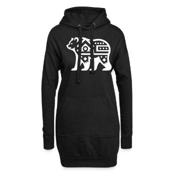 Ours Amérindien Zodiaque - Sweat-shirt à capuche long Femme - noir - Devant