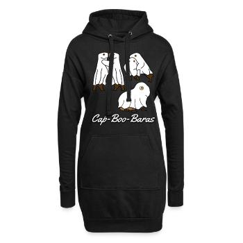 Capybaras Ghosts Capybara - Hoodie-Kleid - Schwarz - Vorne