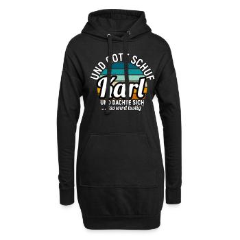 Karl - Hoodie-Kleid - Schwarz - Vorne