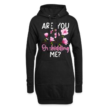 Lustige Zimmerpflanze Orchidee Gartenarbeit - Hoodie-Kleid - Schwarz - Vorne