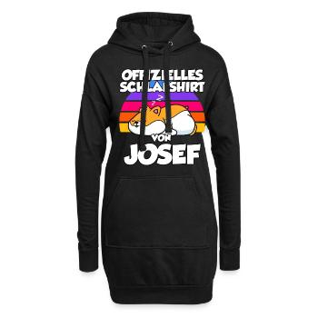 Offizielles Schlafshirt Von Josef - Hoodie-Kleid - Schwarz - Vorne