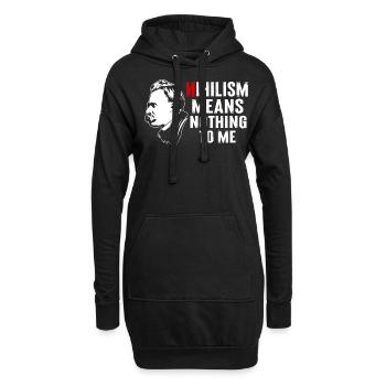 Philosophie Theorie Friedrich Nietzsche - Hoodie-Kleid - Schwarz - Vorne