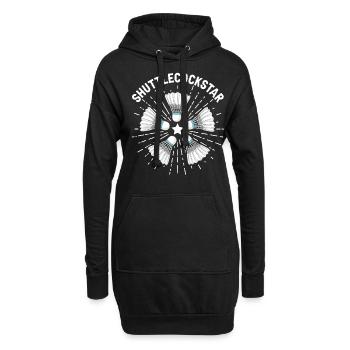 Drôle de joueur de badminton - Sweat-shirt à capuche long Femme - noir - Devant