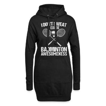 Badminton Spieler - Hoodie-Kleid - Schwarz - Vorne