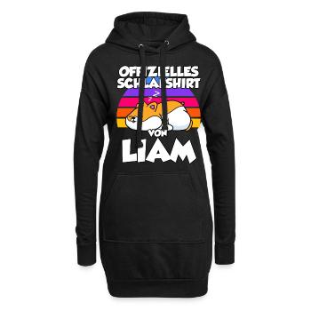 Offizielles Schlafshirt Von Liam - Hoodie-Kleid - Schwarz - Vorne