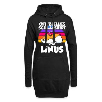 Offizielles Schlafshirt Von Linus - Hoodie-Kleid - Schwarz - Vorne
