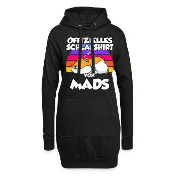 Offizielles Schlafshirt Von Mads - Hoodie-Kleid - Schwarz - Vorne