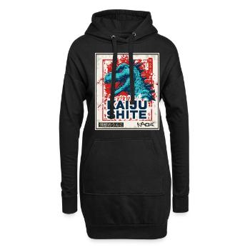 Japonais Kanji Monster Kaiju caca - Sweat-shirt à capuche long Femme - noir - Devant