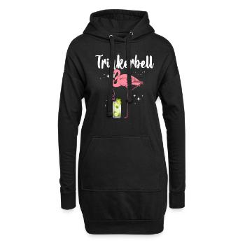 Trinkerbell Flamingo - Hoodie-Kleid - Schwarz - Vorne