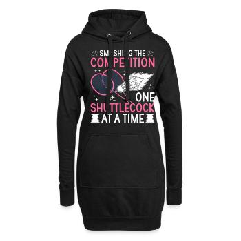 Joueurs de badminton Badminton - Sweat-shirt à capuche long Femme - noir - Devant
