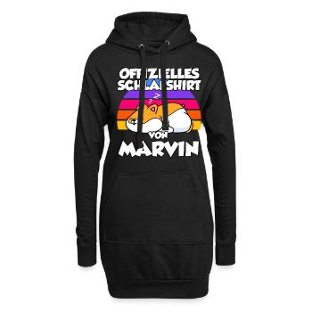 Offizielles Schlafshirt Von Marvin - Hoodie-Kleid - Schwarz - Vorne