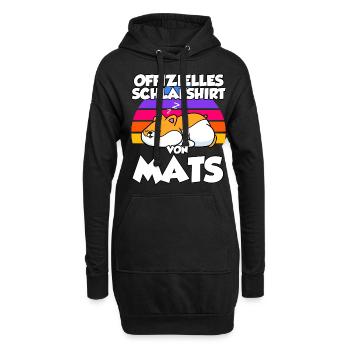 Offizielles Schlafshirt Von Mats - Hoodie-Kleid - Schwarz - Vorne