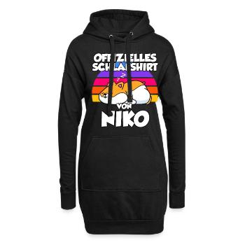Offizielles Schlafshirt Von Niko - Hoodie-Kleid - Schwarz - Vorne