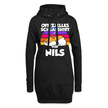 Offizielles Schlafshirt Von Nils - Hoodie-Kleid - Schwarz - Vorne