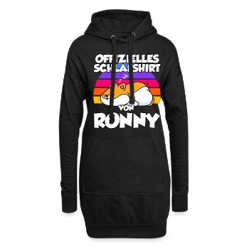 Offizielles Schlafshirt Von Ronny - Hoodie-Kleid - Schwarz - Vorne