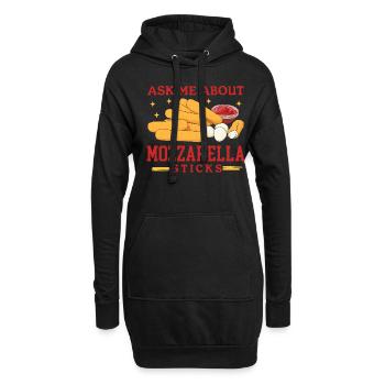 Mozzarella Sticks Käseliebhaber Geschenk - Hoodie-Kleid - Schwarz - Vorne