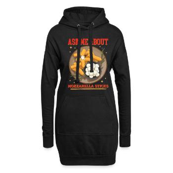 Mozzarella Sticks Käse Käseliebhaber Geschenk - Hoodie-Kleid - Schwarz - Vorne