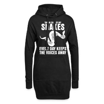 Snakes Snake Repliles - Hoodie-Kleid - Schwarz - Vorne