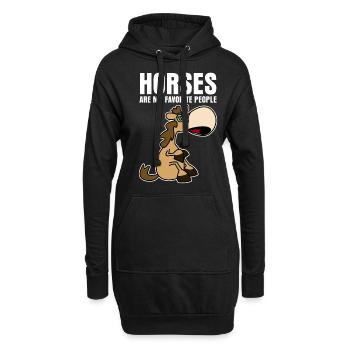 Horse Riding Horses - Hoodie-Kleid - Schwarz - Vorne
