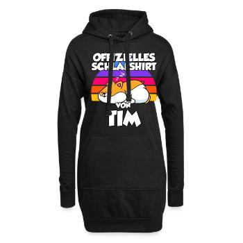 Offizielles Schlafshirt Von Tim - Hoodie-Kleid - Schwarz - Vorne