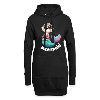 Suricate sirène fantaisie - Sweat-shirt à capuche long Femme - noir - Devant