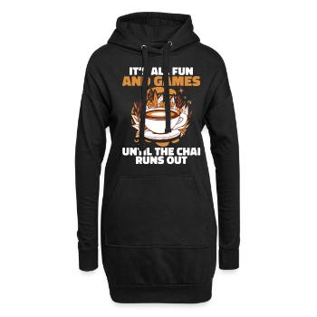 Ce n’est que du plaisir et des jeux jusqu’à ce que le chai soit épuisé - Sweat-shirt à capuche long Femme - noir - Devant