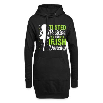 Danse irlandaise Danse irlandaise - Sweat-shirt à capuche long Femme - noir - Devant