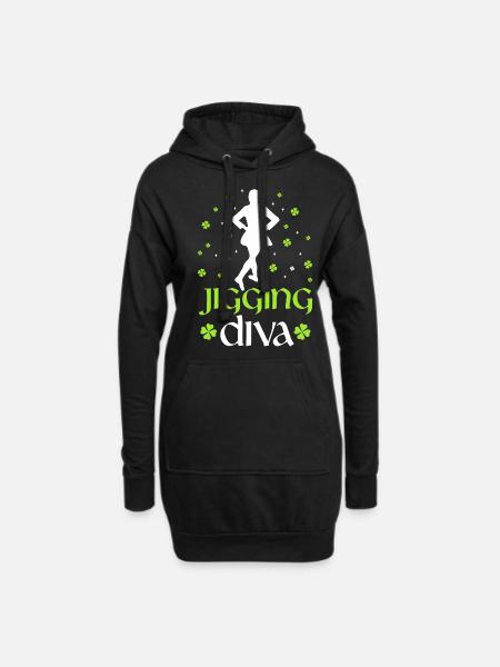 Irish Dance Irish Dancing - Hoodie Dress - black